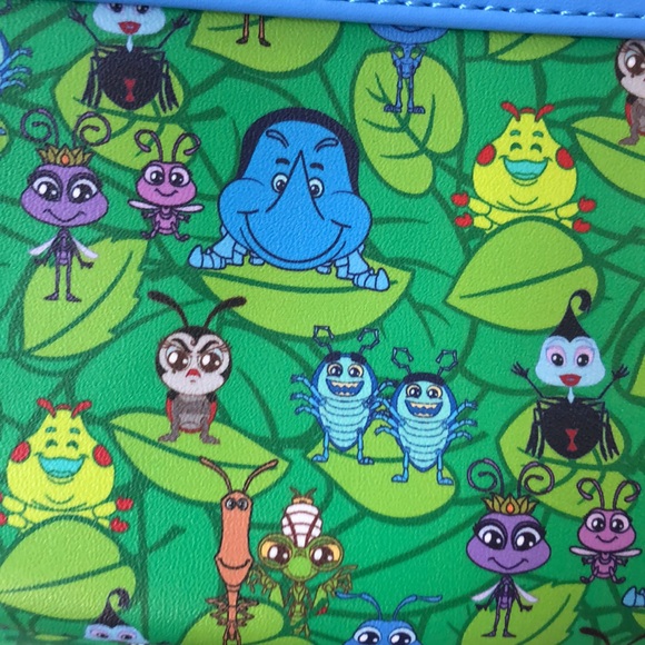 Loungefly Disney Pixar a bugs life green mini backpack kids + adults 8+ NWT - Picture 8 of 9